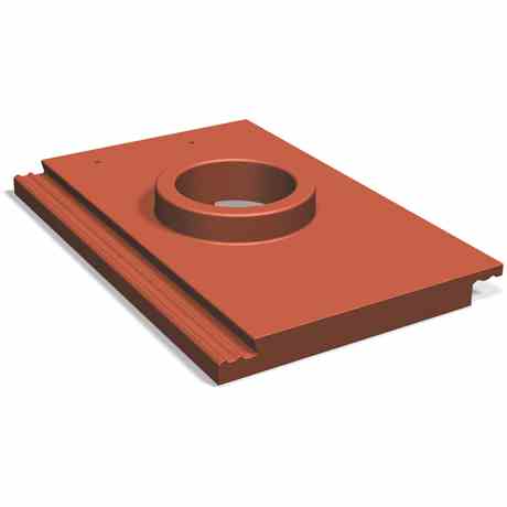 Example of Feed-through roof tile